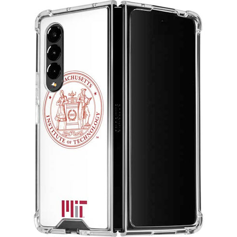 Massachusetts Institute of Technology MIT White Logo Galaxy Z Fold4 5G Clear Case