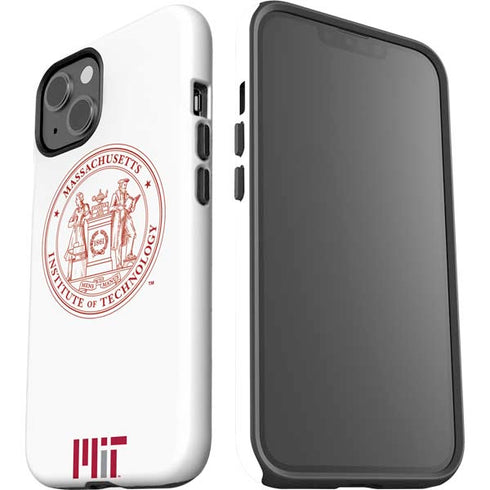Massachusetts Institute of Technology MIT White Logo iPhone 15 Plus Impact Case