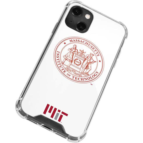 Massachusetts Institute of Technology MIT White Logo iPhone 14 Plus Clear Case