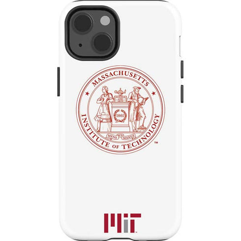 Massachusetts Institute of Technology MIT White Logo iPhone 15 Impact Case