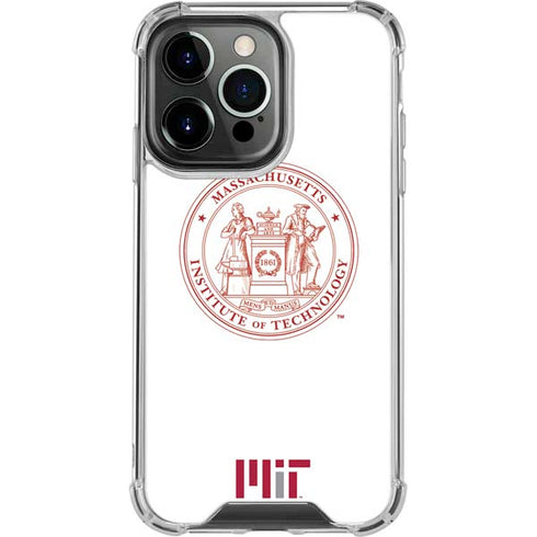 Massachusetts Institute of Technology MIT White Logo iPhone 14 Pro Clear Case