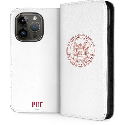 Massachusetts Institute of Technology MIT White Logo iPhone 14 Pro Folio Case