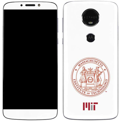 Massachusetts Institute of Technology MIT White Logo Moto E5 Plus Skin