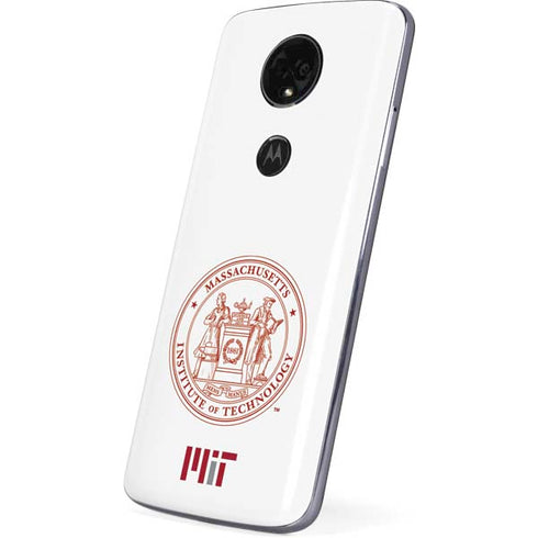 Massachusetts Institute of Technology MIT White Logo Moto E5 Plus Skin