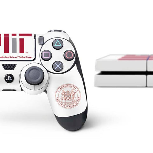 Massachusetts Institute of Technology MIT White Logo PS4 Console and Controller Bundle Skin