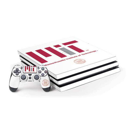 Massachusetts Institute of Technology MIT White Logo PS4 Pro Bundle Skin
