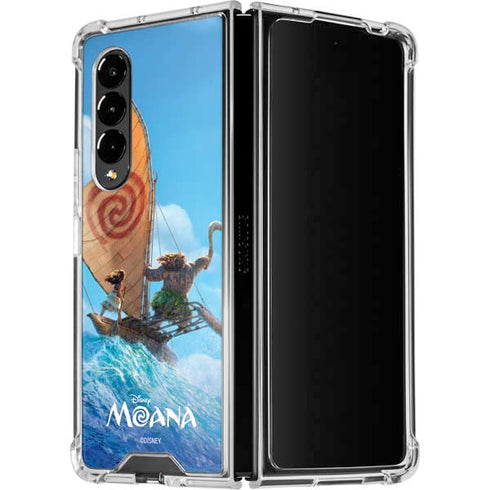 Disney Moana Movie Poster Galaxy Z Fold4 5G Clear Case