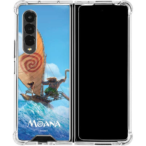 Disney Moana Movie Poster Galaxy Z Fold4 5G Clear Case