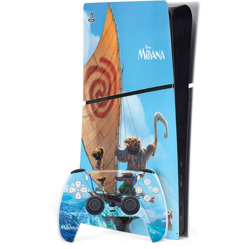Disney Moana Movie Poster PS5 Slim Digital Edition Console Skin