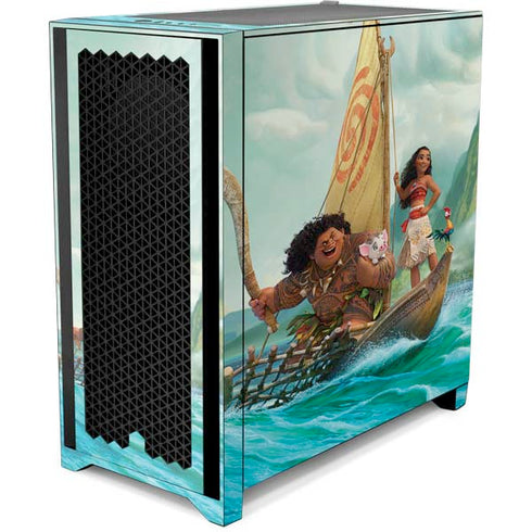 Disney Moana and Maui Set Sail Corsair 4000D Tempered Glass Mid-Tower ATX Case Skin