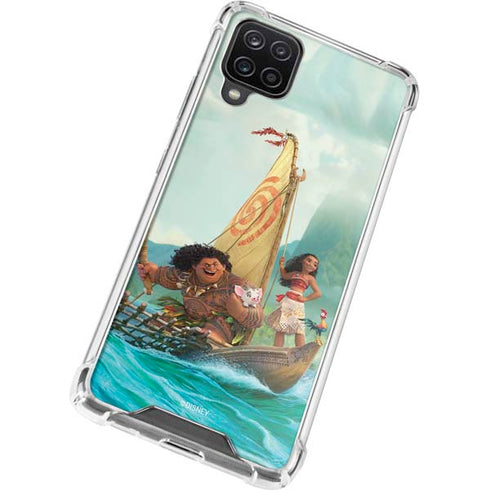 Disney Moana and Maui Set Sail Galaxy A12 Clear Case