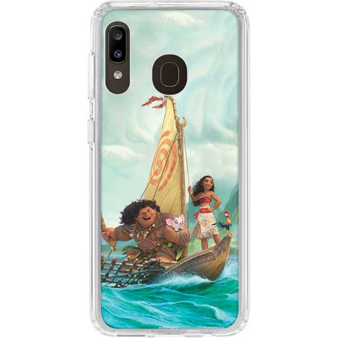Disney Moana and Maui Set Sail Galaxy A20 Clear Case