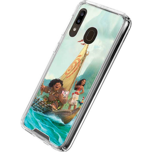 Disney Moana and Maui Set Sail Galaxy A30 Clear Case