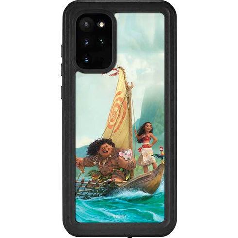 Disney Moana and Maui Set Sail Galaxy S20 Plus Waterproof Case