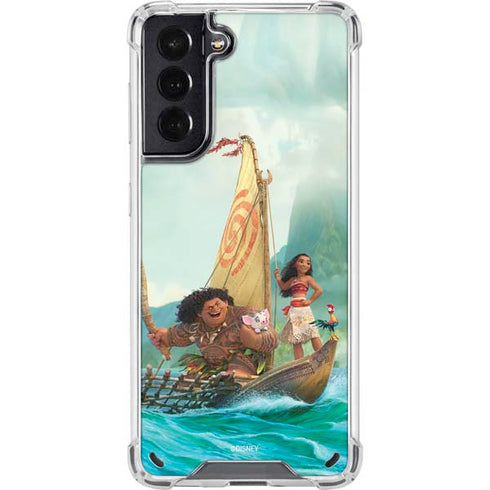 Disney Moana and Maui Set Sail Galaxy S21 5G Clear Case
