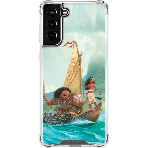 Disney Moana and Maui Set Sail Galaxy S21 FE Clear Case
