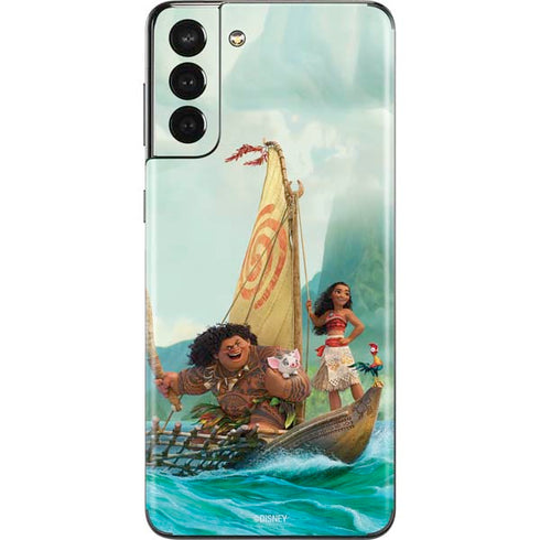 Disney Moana and Maui Set Sail Galaxy S21 Plus 5G Skin