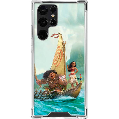 Disney Moana and Maui Set Sail Galaxy S22 Ultra Clear Case