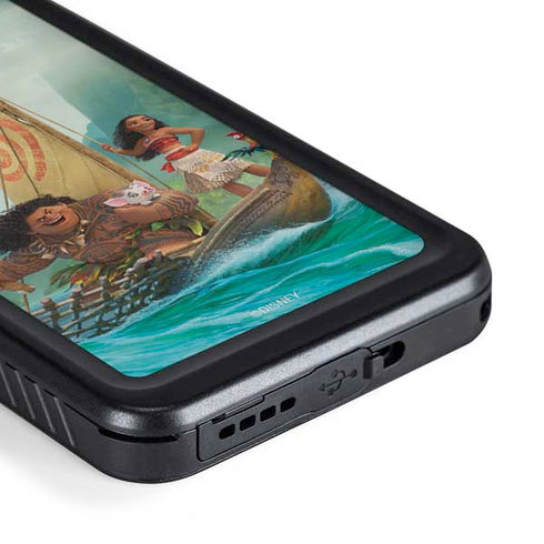 Disney Moana and Maui Set Sail Galaxy S23 Plus Waterproof Case