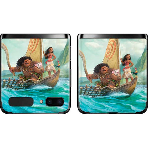 Disney Moana and Maui Set Sail Galaxy Z Flip Skin