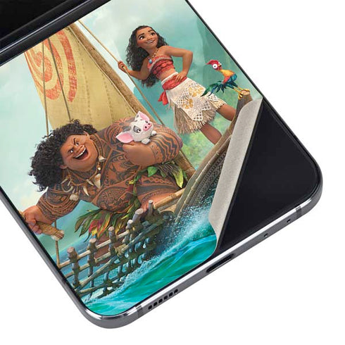 Disney Moana and Maui Set Sail Galaxy Z Flip5 5G Skin