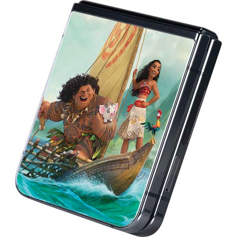 Disney Moana and Maui Set Sail Galaxy Z Flip5 5G Skin