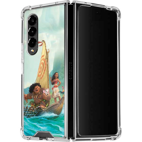 Disney Moana and Maui Set Sail Galaxy Z Fold4 5G Clear Case