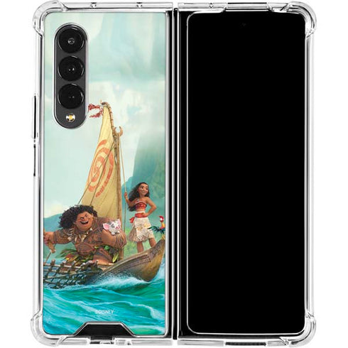 Disney Moana and Maui Set Sail Galaxy Z Fold4 5G Clear Case