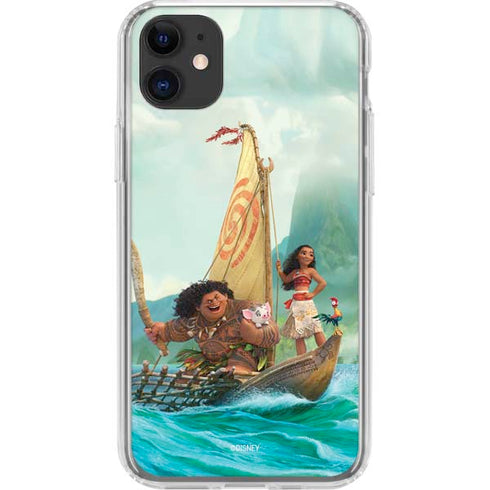 Disney Moana and Maui Set Sail iPhone 11 Clear Case
