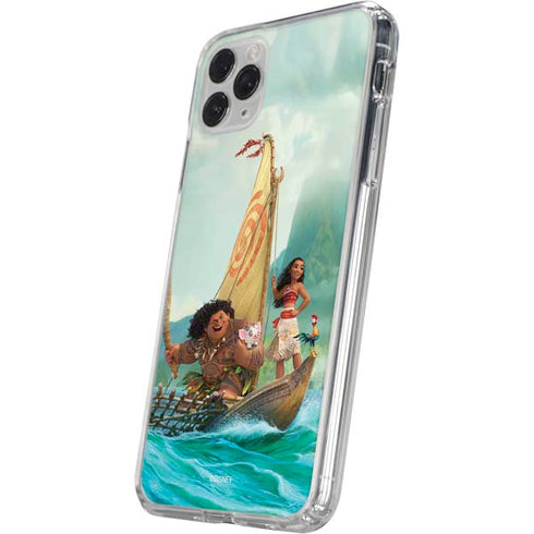 Disney Moana and Maui Set Sail iPhone 11 Pro Clear Case