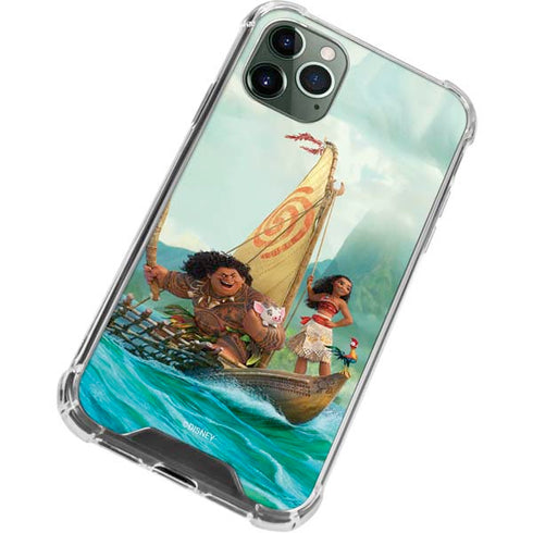 Disney Moana and Maui Set Sail iPhone 11 Pro Max Clear Case