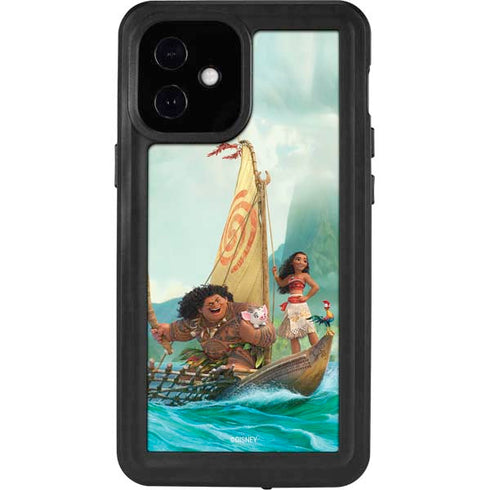 Disney Moana and Maui Set Sail iPhone 12 Mini Waterproof Case