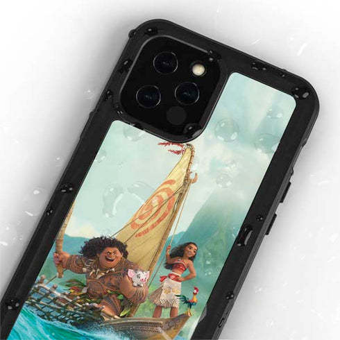 Disney Moana and Maui Set Sail iPhone 12 Pro Max Waterproof Case