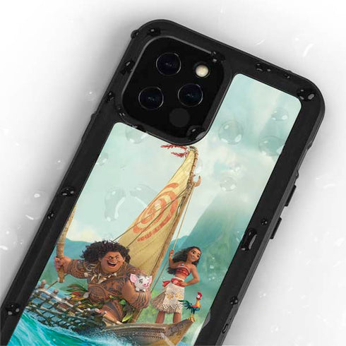 Disney Moana and Maui Set Sail iPhone 12 Pro Waterproof Case