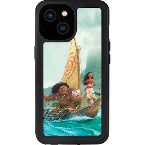 Disney Moana and Maui Set Sail iPhone 13 Mini Waterproof Case