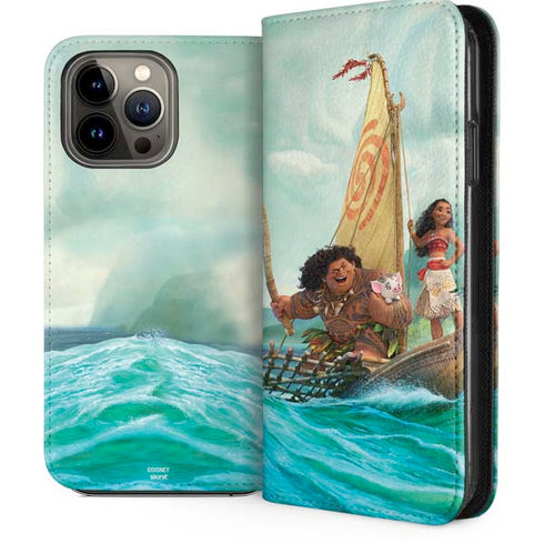 Disney Moana and Maui Set Sail iPhone 13 Pro Max Folio Case