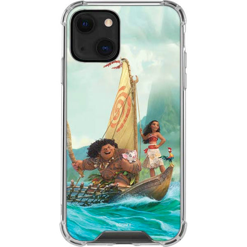 Disney Moana and Maui Set Sail iPhone 14 Clear Case