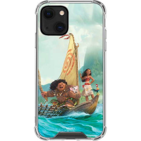 Disney Moana and Maui Set Sail iPhone 14 Plus Clear Case