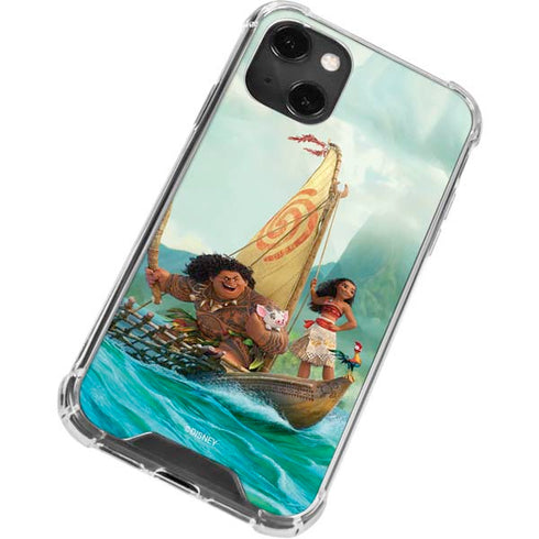 Disney Moana and Maui Set Sail iPhone 14 Plus Clear Case