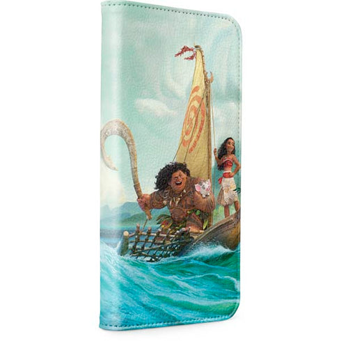 Disney Moana and Maui Set Sail iPhone 15 Pro Max Folio Case