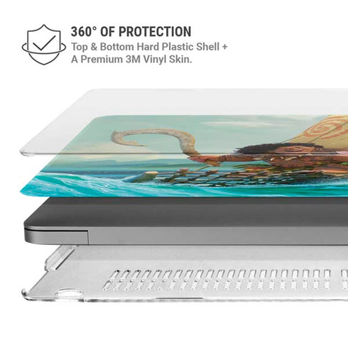 Disney Princess Moana and Maui Set Sail MacBook Pro 16in (2021-25) Case plus Skin