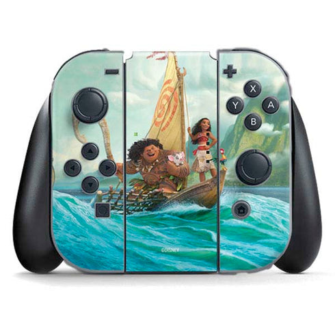 Disney Princess Moana and Maui Set Sail Nintendo Switch (2017-2021) Joy-Con Controller Skin
