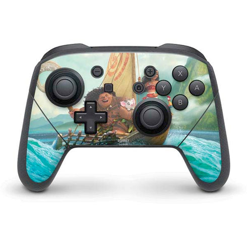 Disney Moana and Maui Set Sail Nintendo Switch Pro Controller Skin