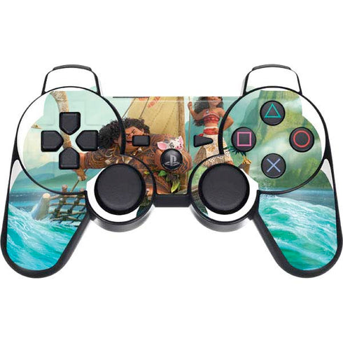 Disney Moana and Maui Set Sail PS3 Dual Shock wireless controller Skin