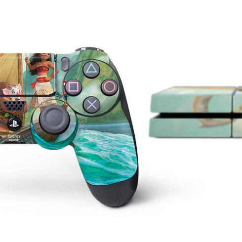Disney Moana and Maui Set Sail PS4 Console and Controller Bundle Skin