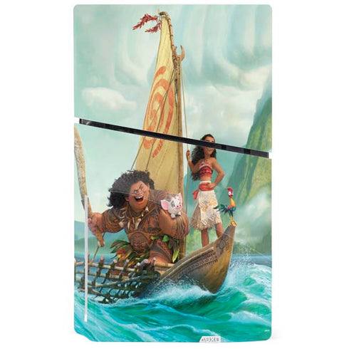 Disney Moana and Maui Set Sail PS5 Slim Disk Console Skin