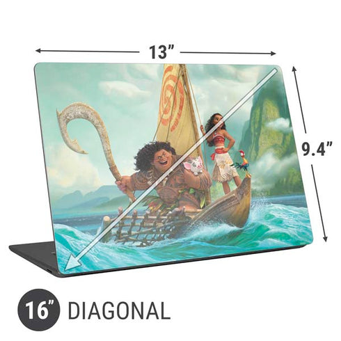 Disney Moana and Maui Set Sail Universal Laptop 16in (13 x 9.4in) Skin