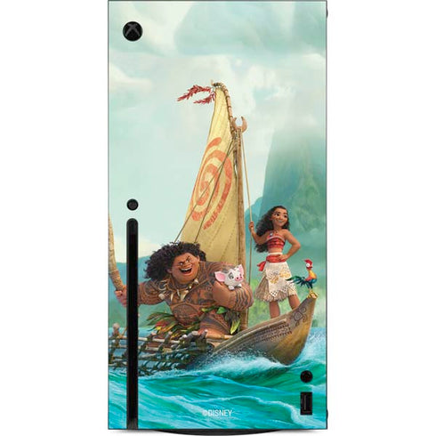 Disney Moana and Maui Set Sail Xbox Series X Console Skin
