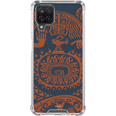 Disney Moana Octopus Tropical Print Art Galaxy A12 Clear Case