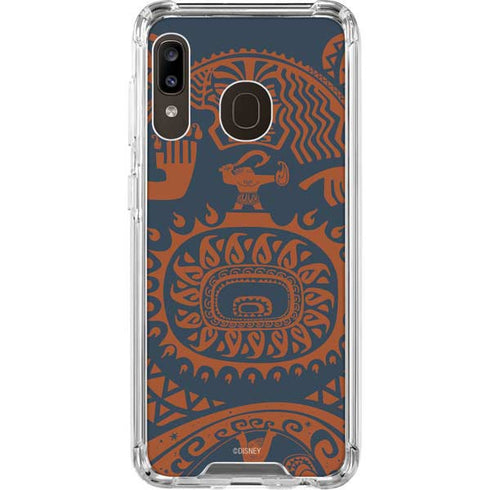 Disney Moana Octopus Tropical Print Art Galaxy A30 Clear Case